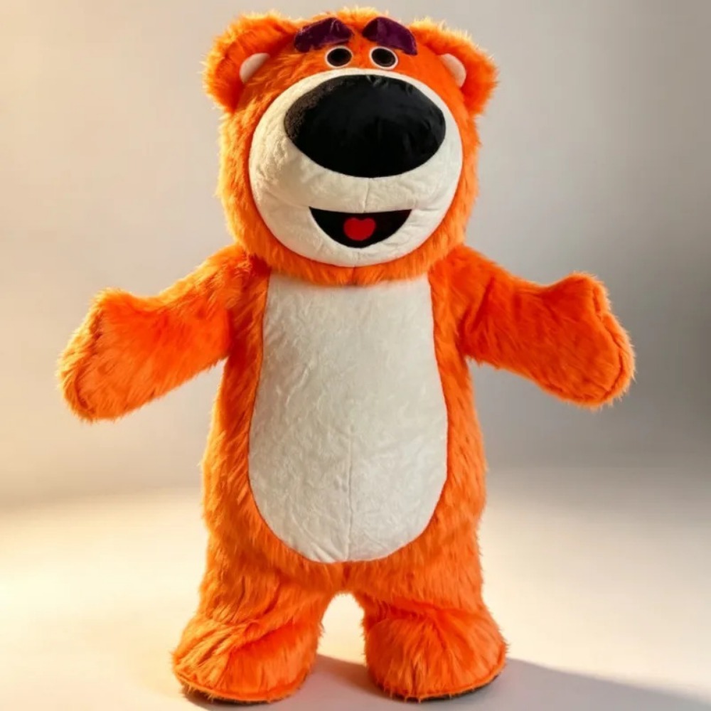Chargers - Opblaasbaar oranje berenmascottekostuum, volledig lichaamspak voor
