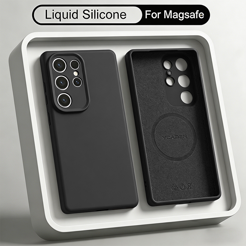 Liquid Silicone Magnetic Phone Case - Magnetische vloeibare siliconen zachte telefoonhoes voor