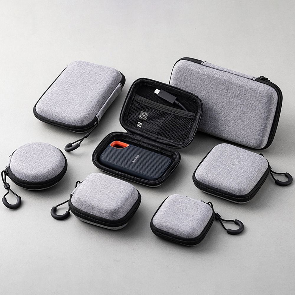 Earphones - 1 stuks oortelefoon/telefoon/oplaadkabel EVA opbergtas voor