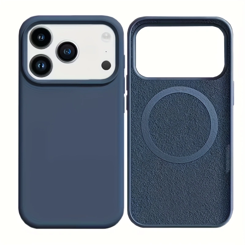 Liquid Silicone Magnetic Phone Case - Effenkleurige vloeibare siliconen magnetische draadloze oplaadhoes