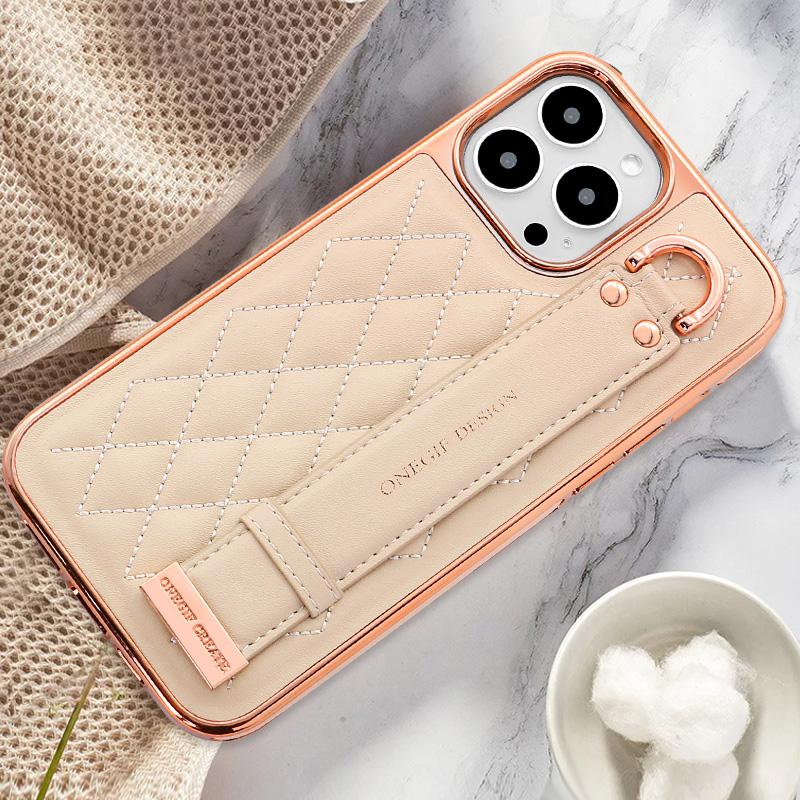 Leather Wallet Card Holder Phone Cover - Modellen luxe ring polsbandje houder kaarthouder
