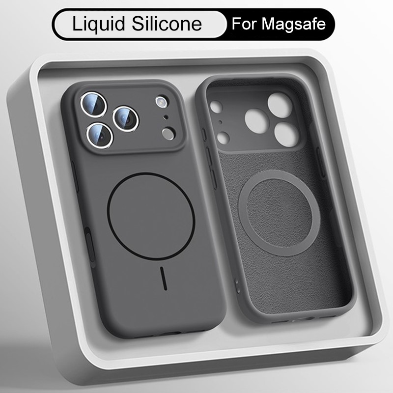 Liquid Silicone Magnetic Phone Case - Luxe vloeibare siliconen hoes voor iPhone