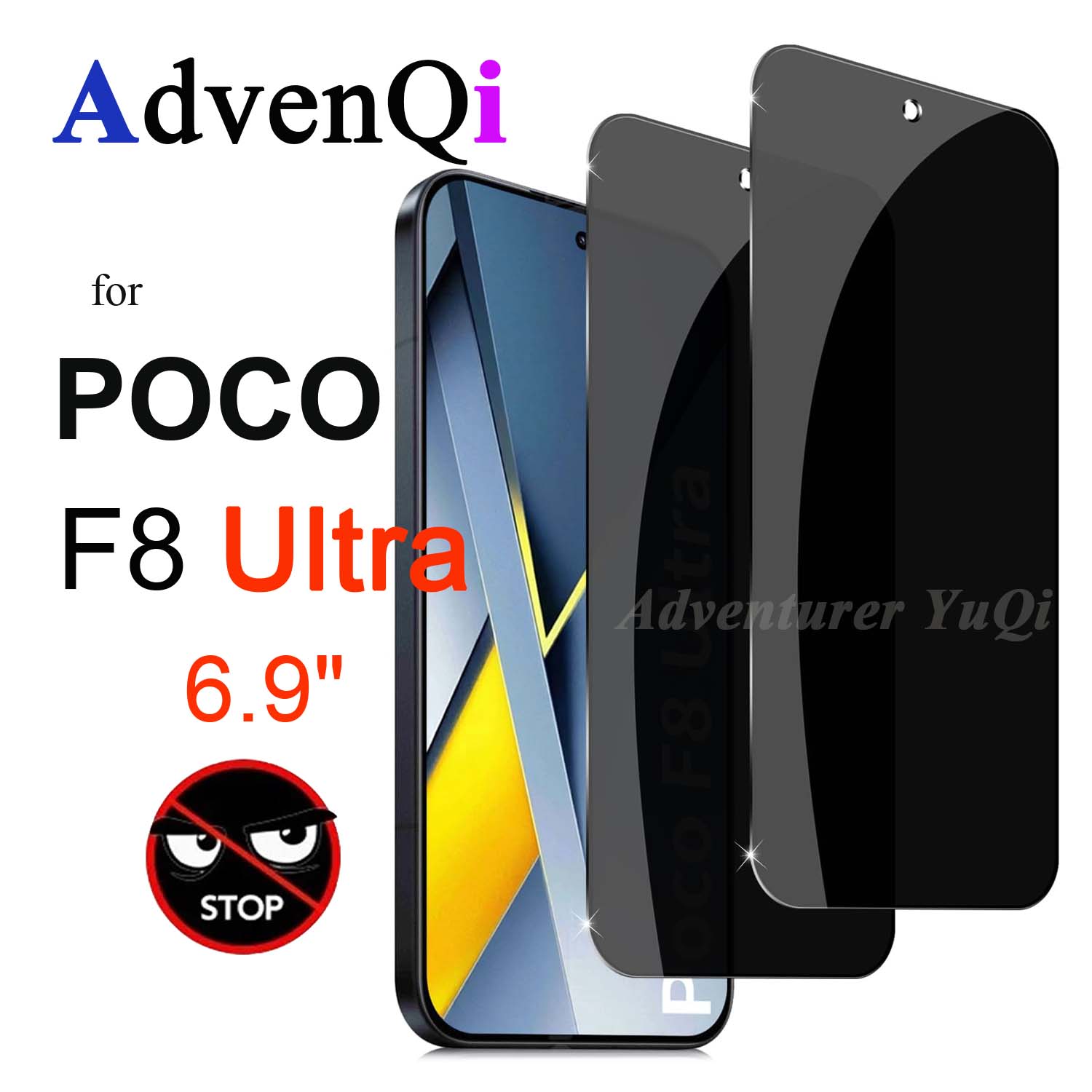Anti Spy Privacy Glass Case - Anti Spy Screen Protector Voor Xiaomi