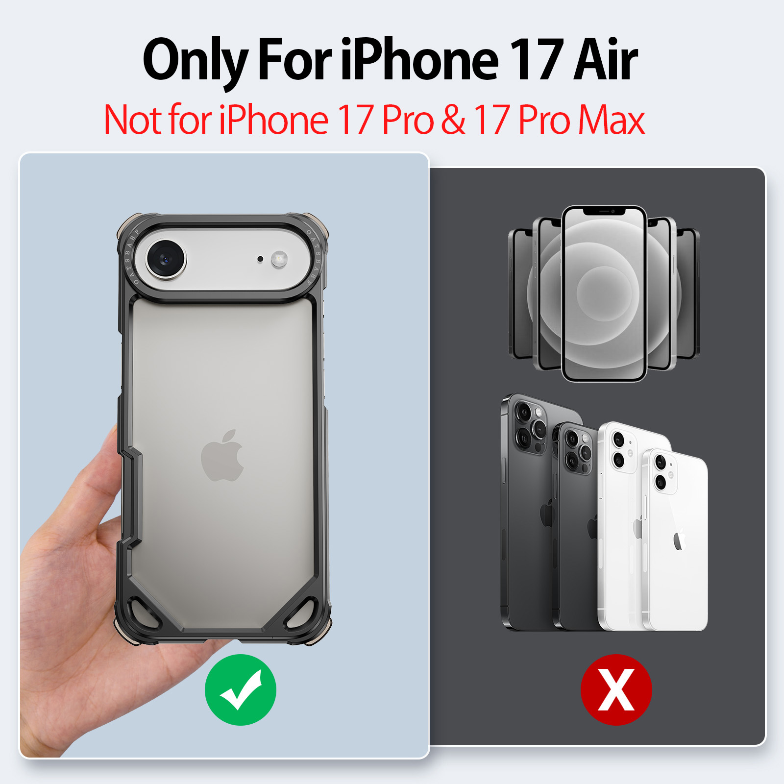 Ultra Thin Frameless Phone Cover - Eary Aluminium Telefoonhoesje voor iPhone 17