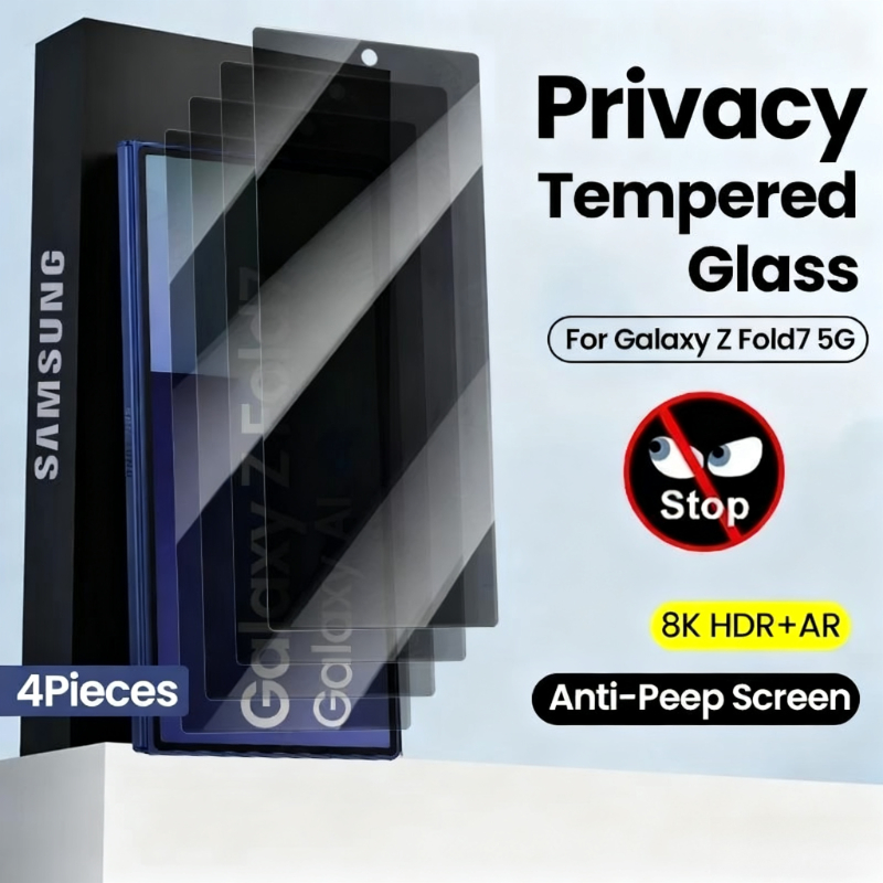 Anti Spy Privacy Glass Case - 4 Stuks Privacy Glas voor Samsung