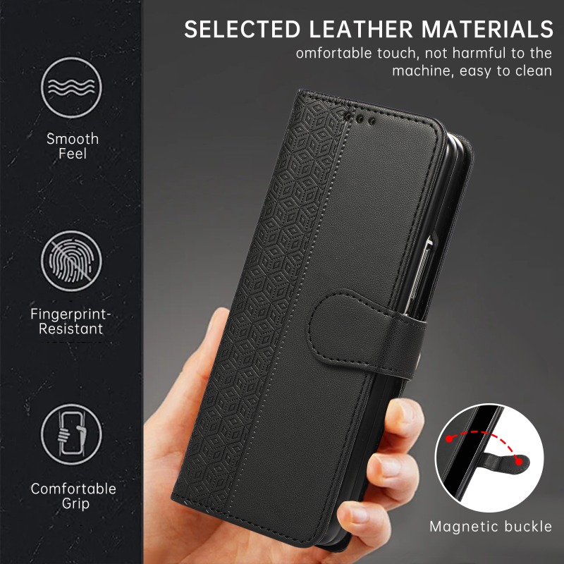 Leren flip telefoonhoesje voor - Leather Wallet Card Holder Phone Cover recensie en prijs