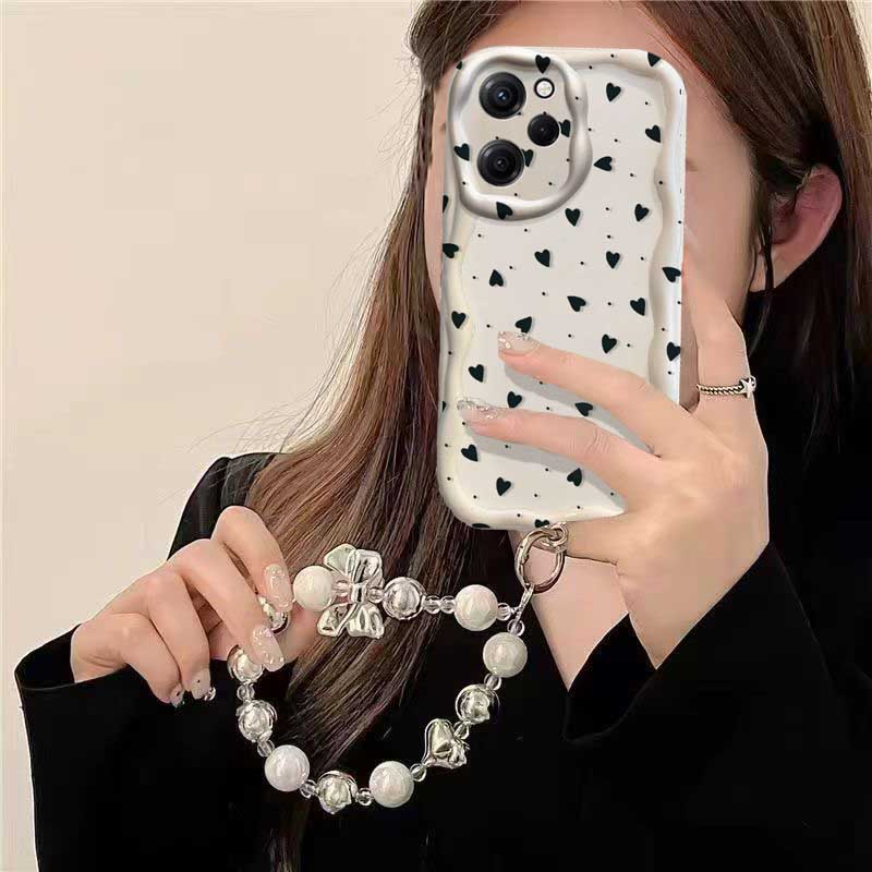 Case voor RENO 15 15F 14 PRO 1 - Cute Cartoon Wrist Strap Silicone Case recensie en prijs