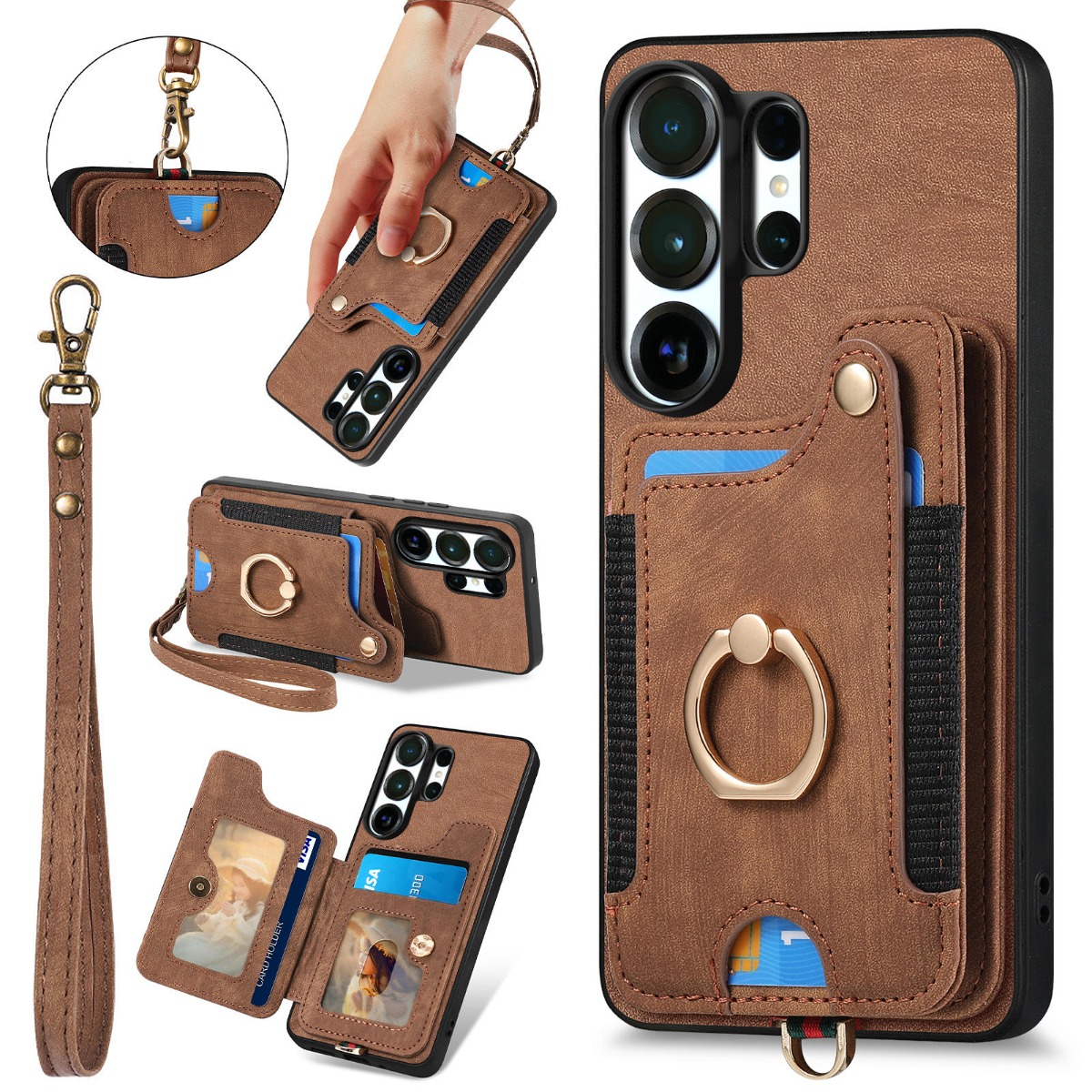 Telefoonhoesje voor Samsung S2 - Leather Wallet Card Holder Phone Cover recensie en prijs