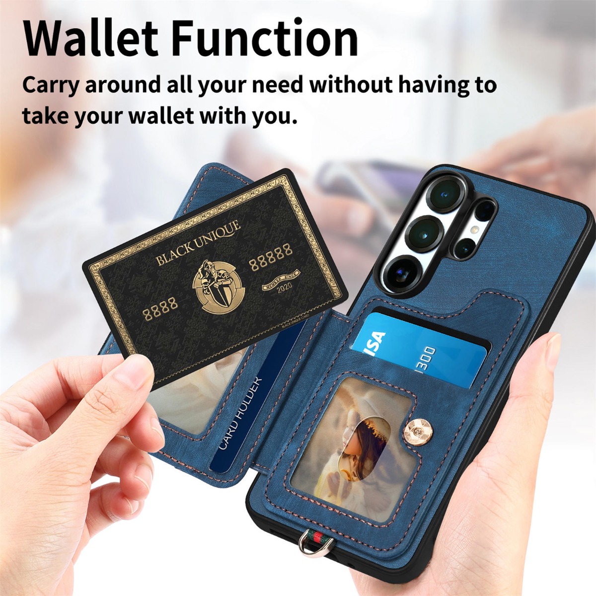 Telefoonhoesje voor Samsung S2 - Leather Wallet Card Holder Phone Cover recensie en prijs