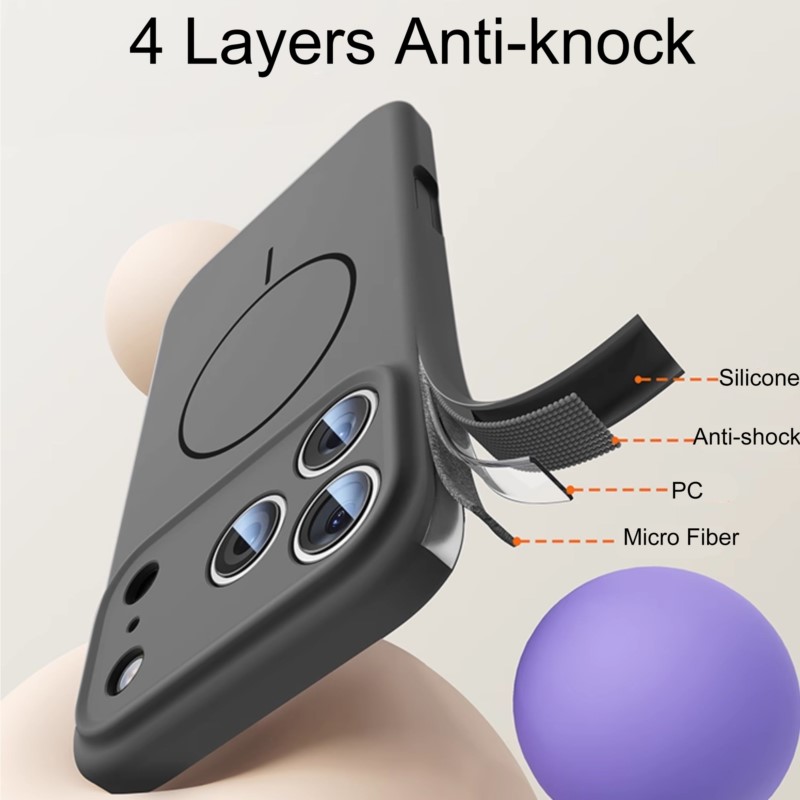 Luxe vloeibare siliconen hoes  - Liquid Silicone Magnetic Phone Case recensie en prijs