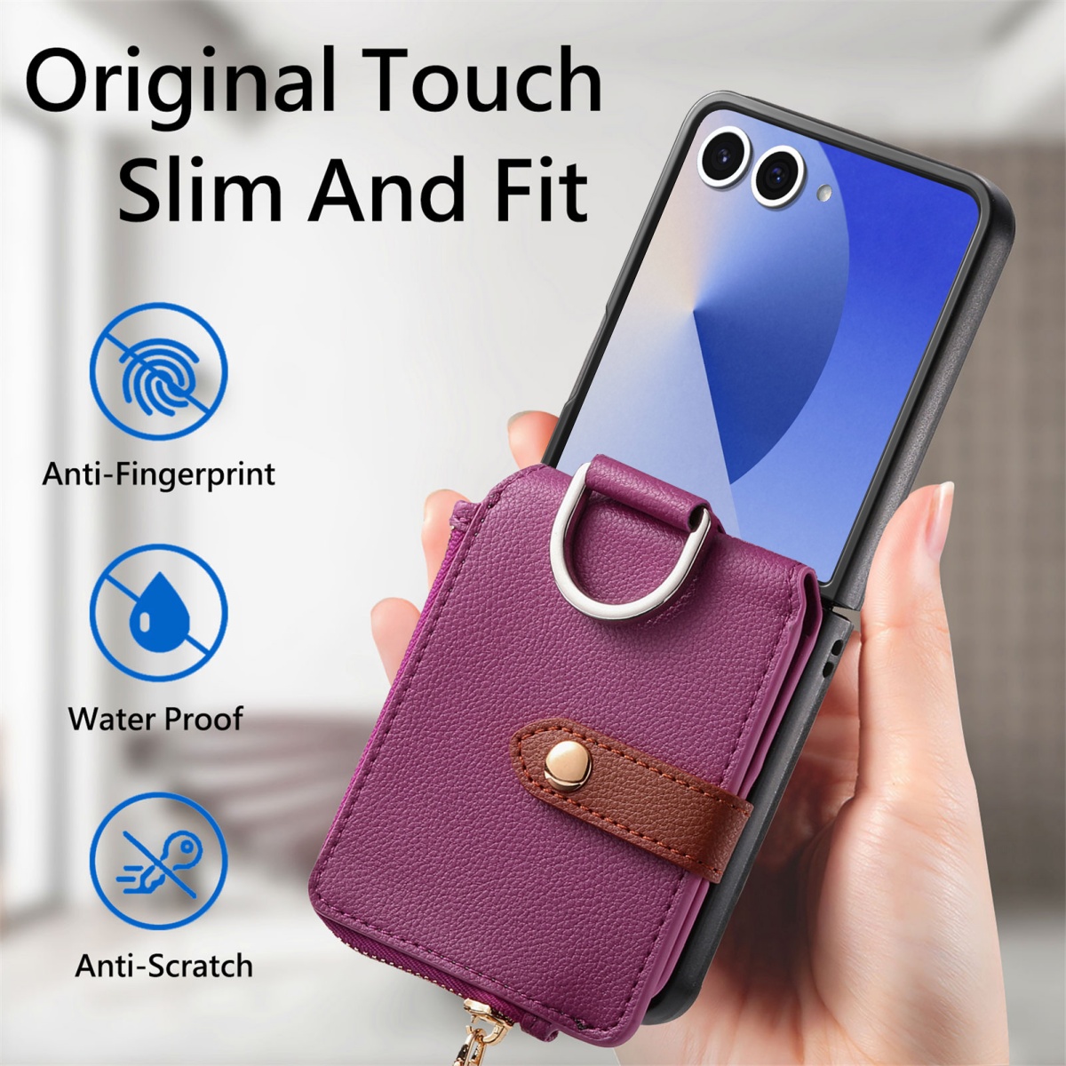 Luxe kaarthouder telefoonhoesj - Leather Wallet Card Holder Phone Cover recensie en prijs