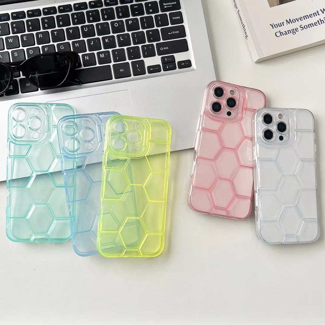 Honingraat geometrisch voetbal - Clear Shockproof Bumper Case recensie en prijs
