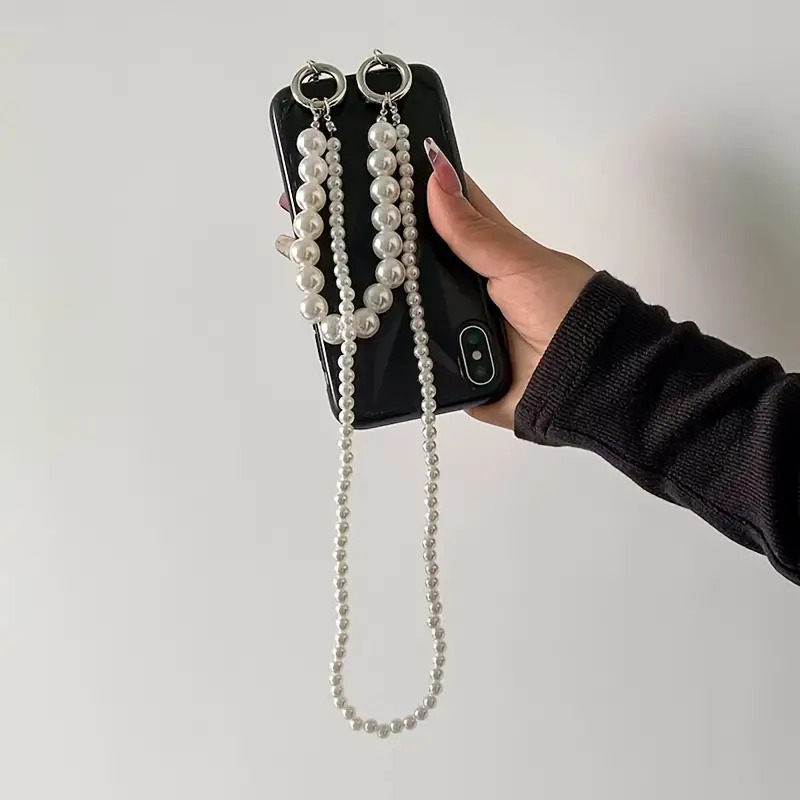 Dubbele Parel Geweven Mobiele  - Crossbody Lanyard Neck Strap Case recensie en prijs