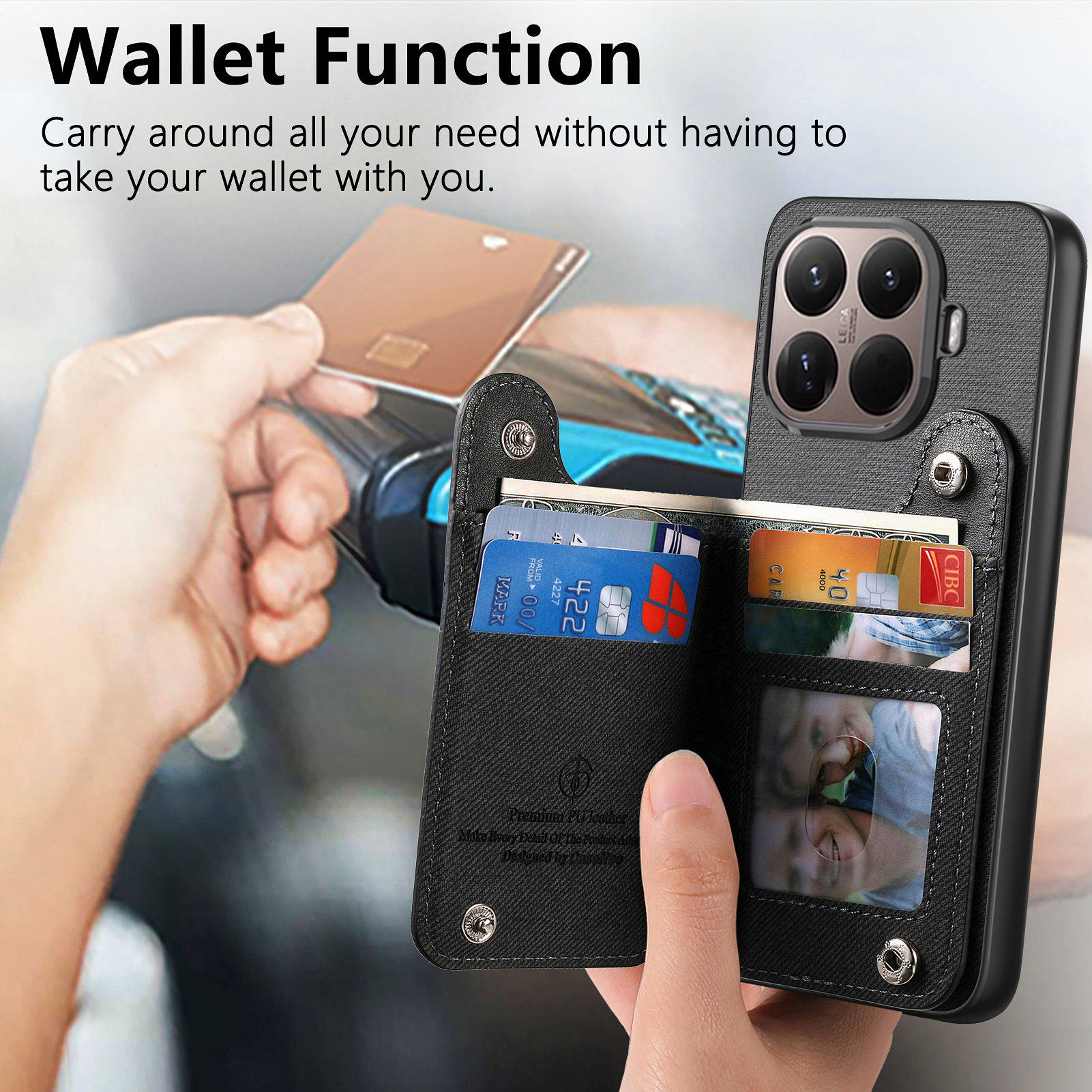 RFID Polsband Rits Portemonnee - Leather Wallet Card Holder Phone Cover recensie en prijs