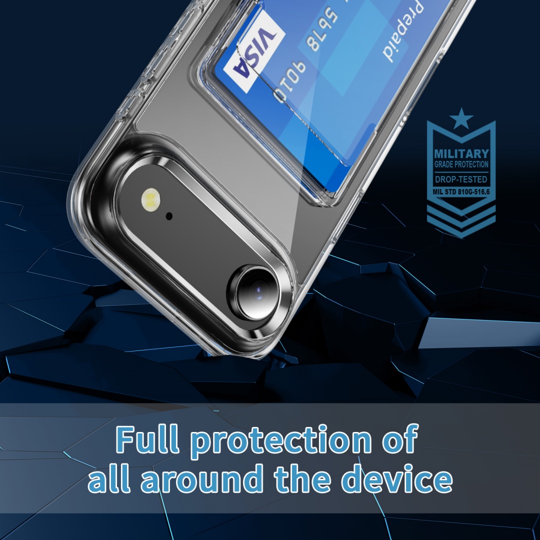 Luxe Clear Card Slot Houder Wa - Clear Shockproof Bumper Case recensie en prijs