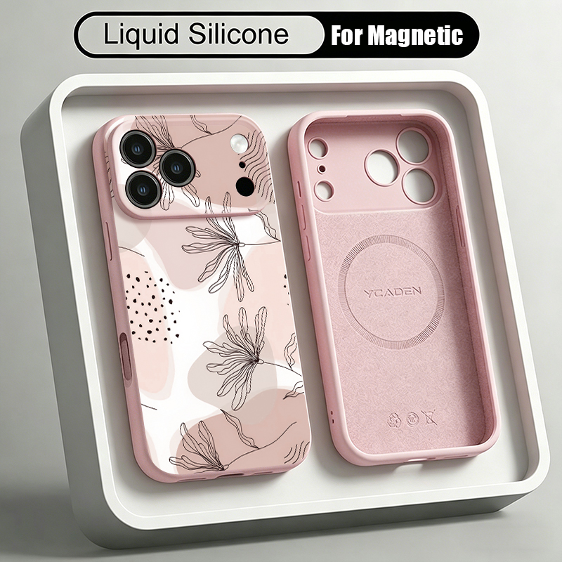 Simpele patroon vloeibare sili - Liquid Silicone Magnetic Phone Case recensie en prijs
