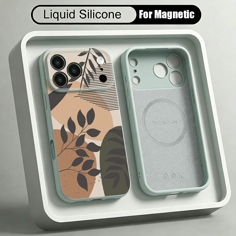 Simpele patroon vloeibare sili - Liquid Silicone Magnetic Phone Case recensie en prijs