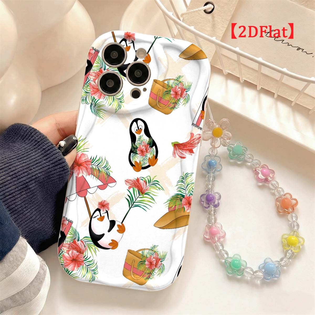 Schattig pinguïn telefoonhoesj - Cute Cartoon Wrist Strap Silicone Case recensie en prijs