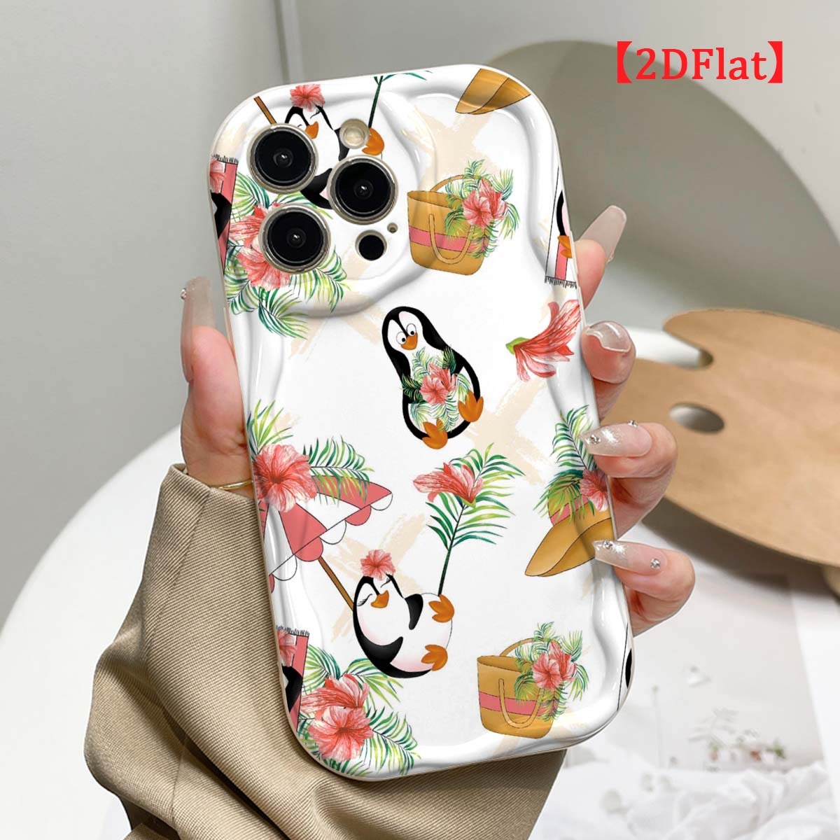 Schattig pinguïn telefoonhoesj - Cute Cartoon Wrist Strap Silicone Case recensie en prijs