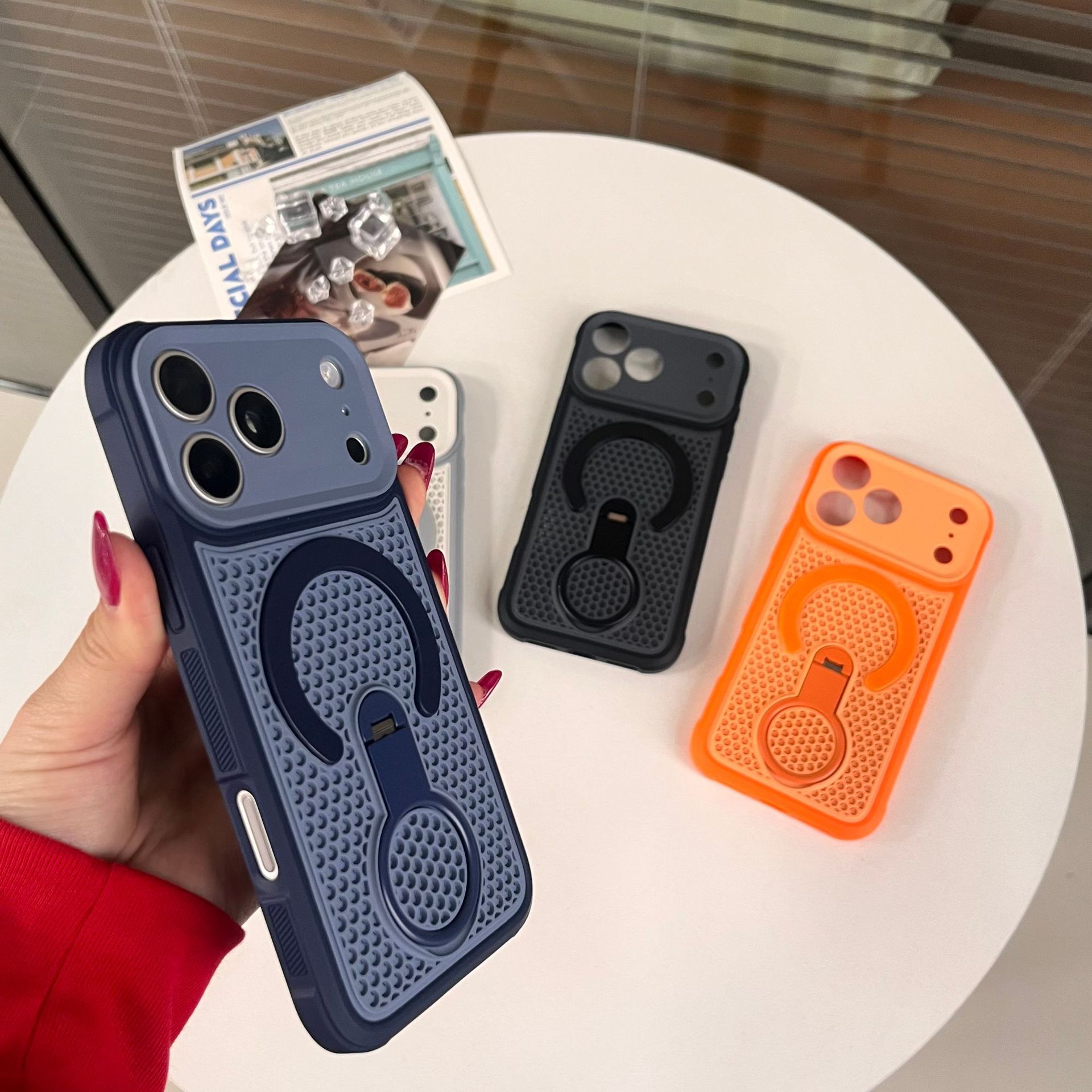 360 °   Magnetische houder met - Heat Dissipation Mesh Breathable Case recensie en prijs