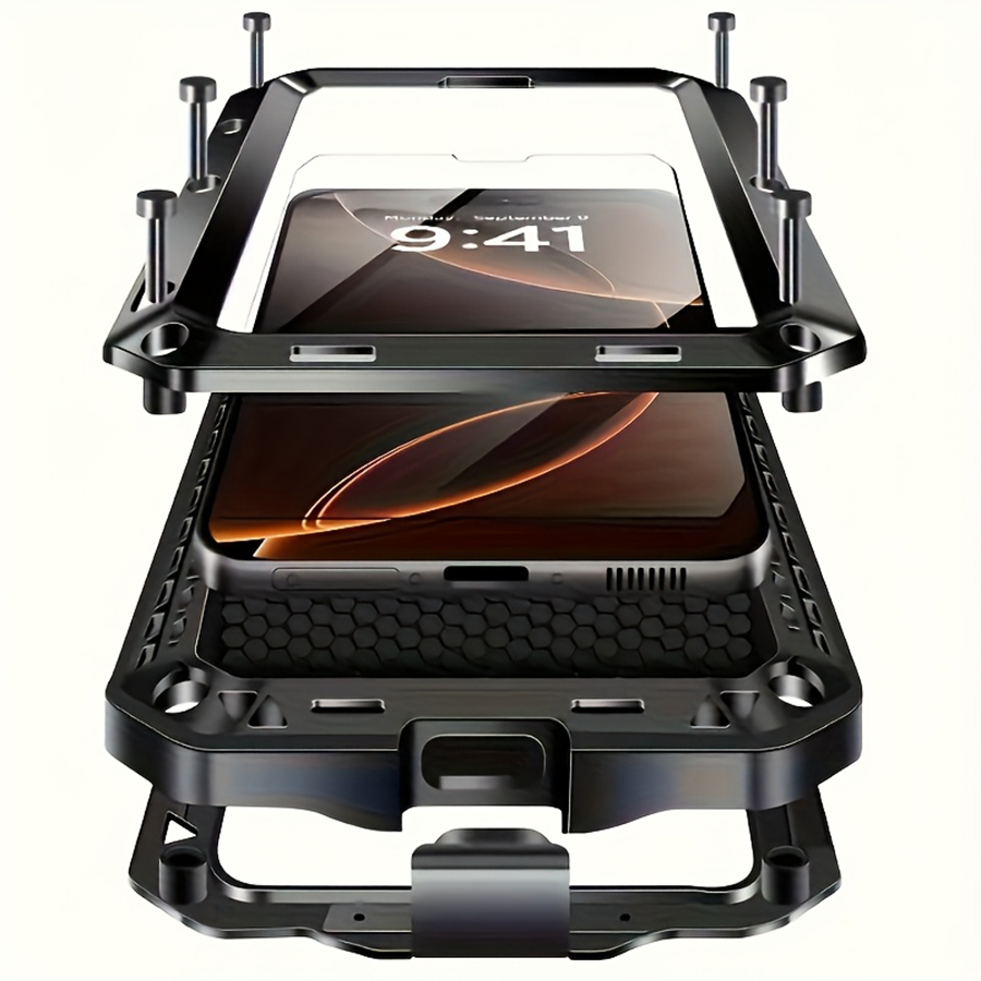 Robuuste metalen telefoonhoes  - Heavy Duty 360 Full Body Protective Case recensie en prijs